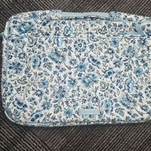 Vera Bradley Floral Laptop Bag - Blue and White